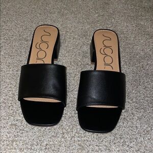 Sugar Women's Black Slide Sandals